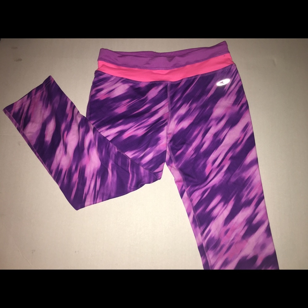 purple and pink capris